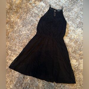 Lily Rose Black Midi Dress